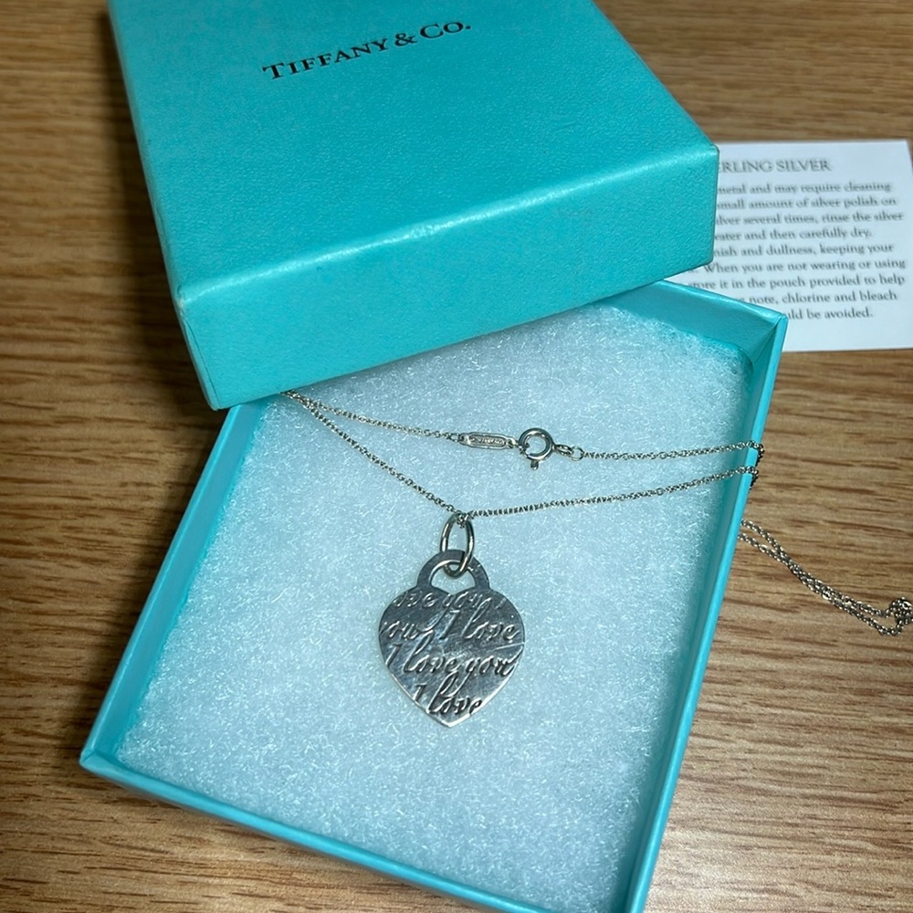 Tiffany & Co. Sterling Silver Heart (Love Notes) Necklace